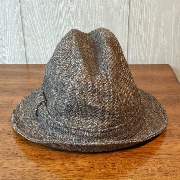 VTG Kangol Wool Irish Walking Hat Fedora Herringbone Print EUC SZ M Grandpa Hat - Picture 2 of 6